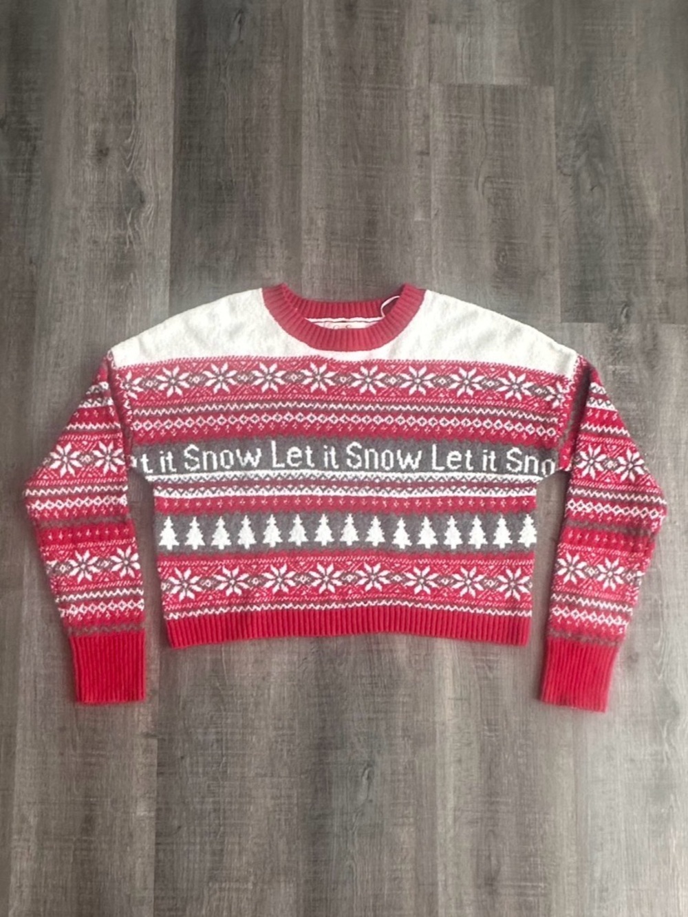 New Jessica Simpson Women’s Size Medium Cropped Ugly Christmas Sweater